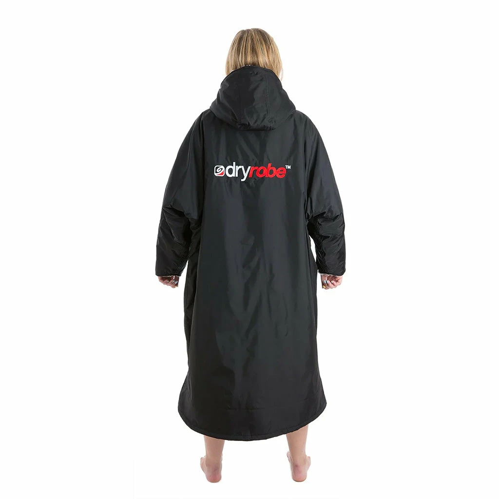 Dryrobe® Advanced Long Sleeve Changing Robe - Black/Grey - Image 2