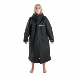 Dryrobe® Advanced Long Sleeve Changing Robe - Black/Grey