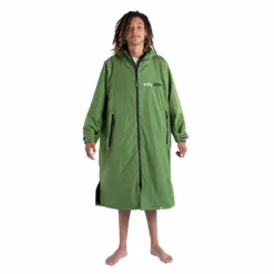 Dryrobe® Advanced Long Sleeve Changing Robe - Dark Green/Black