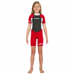 Hyperflex Access Child's 2mm Backzip Springsuit Wetsuit - Red/White