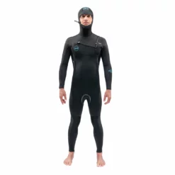 Dakine Mens Mission 4/3mm Chest Zip Hooded Wetsuit - 22/Black