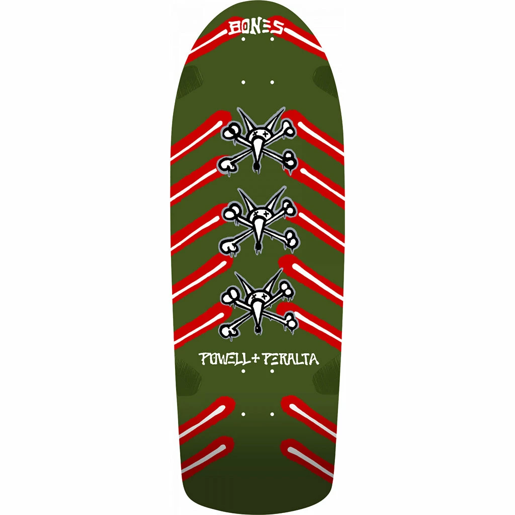 Powell Peralta Reissue OG Rat Bones Skateboard 10x30" Deck - Olive/Green