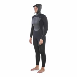 Isurus Ti-Ember Womens 5.4 Hooded Chest Zip Wetsuit - Black