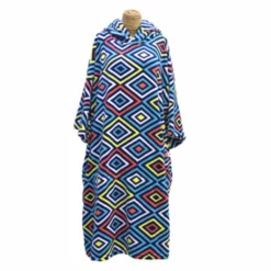 Blocksurf TLS Microfleece Wetsuit Changing Robe/Poncho - Rhombus
