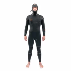 Dakine Mens Cyclone 5/4mm Zip Free Hooded Wetsuit - Black