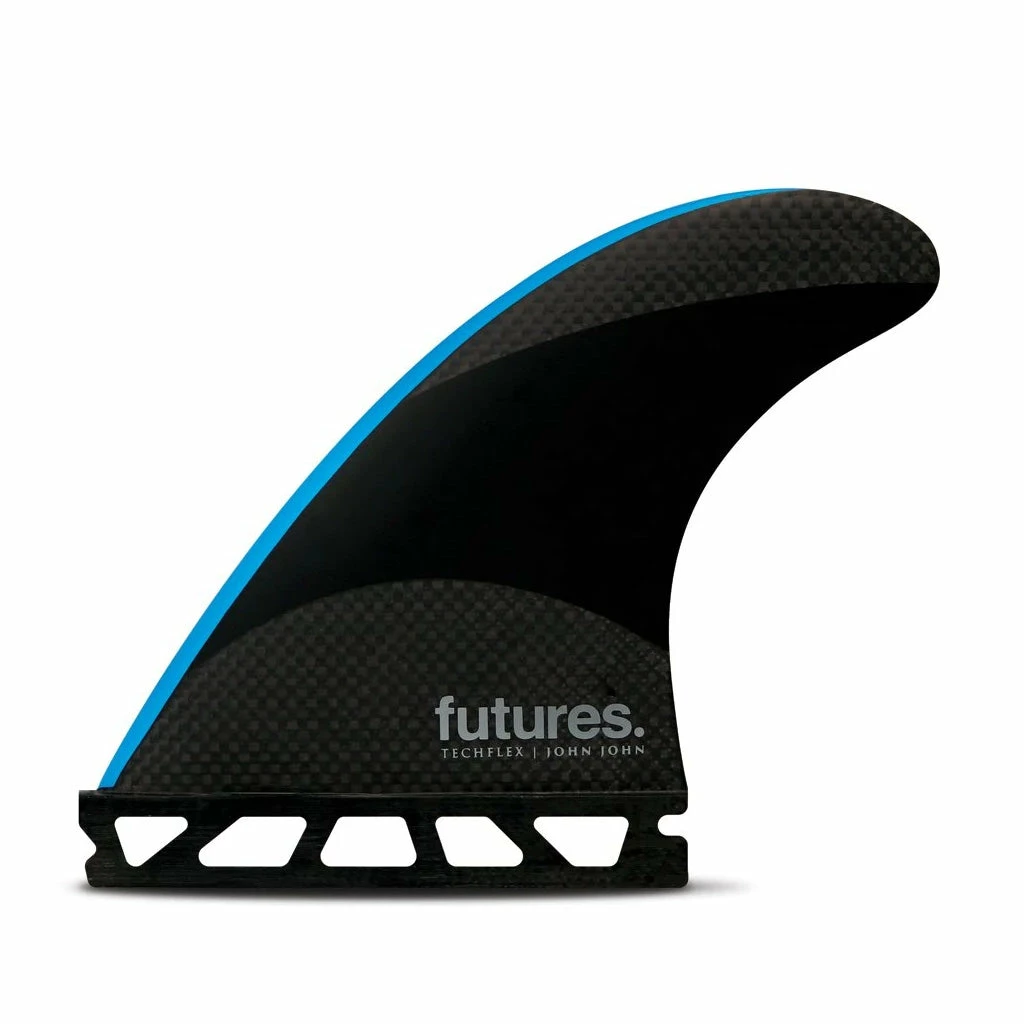 Futures Fins - John John Techflex Small Thruster Fins - Black/Neon Blue