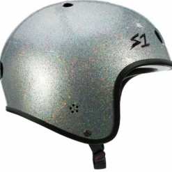 S1 Retro Lifer Helmet - Silver Gloss Glitter
