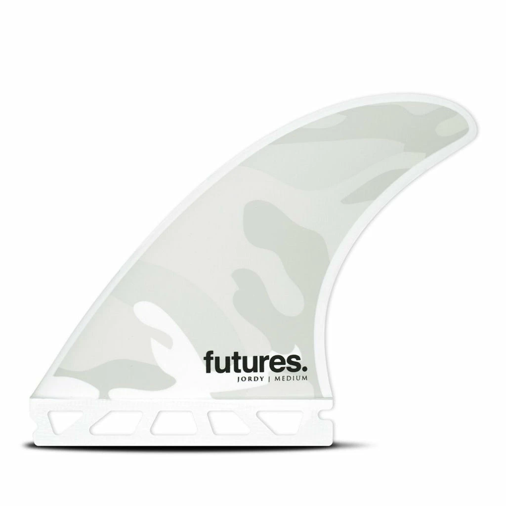Futures Fins - Jordy Medium HC Thruster Fin Set - White/Black Camo - Image 2