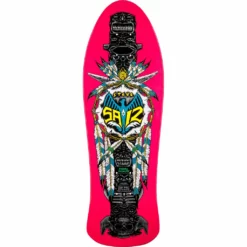 Powell Peralta Reissue Steve Saiz Totem Skateboard 10 X 30.81 Deck - Pink