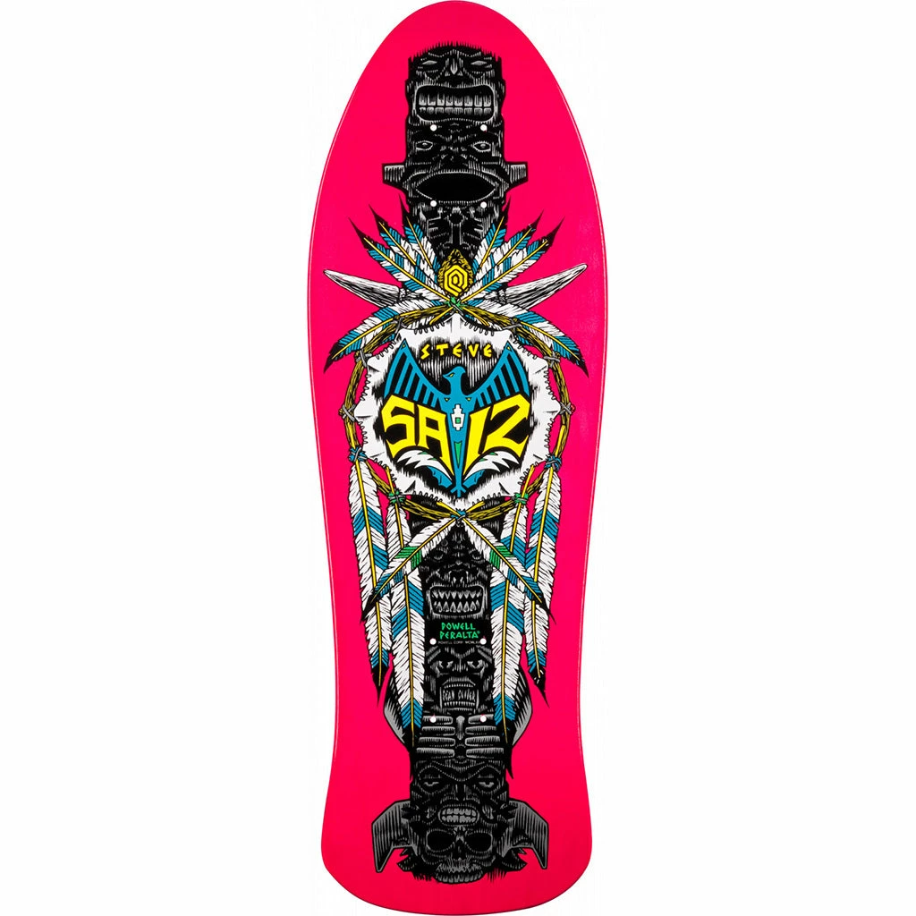 Powell Peralta Reissue Steve Saiz Totem Skateboard 10 X 30.81 Deck - Pink