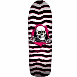 Powell Peralta Reissue Old School Ripper Skateboard 9.89" X 31.32" Deck - White/Pink