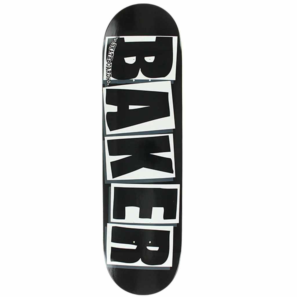 Baker Skateboards Brand Logo 8.25" Deck - Black/White